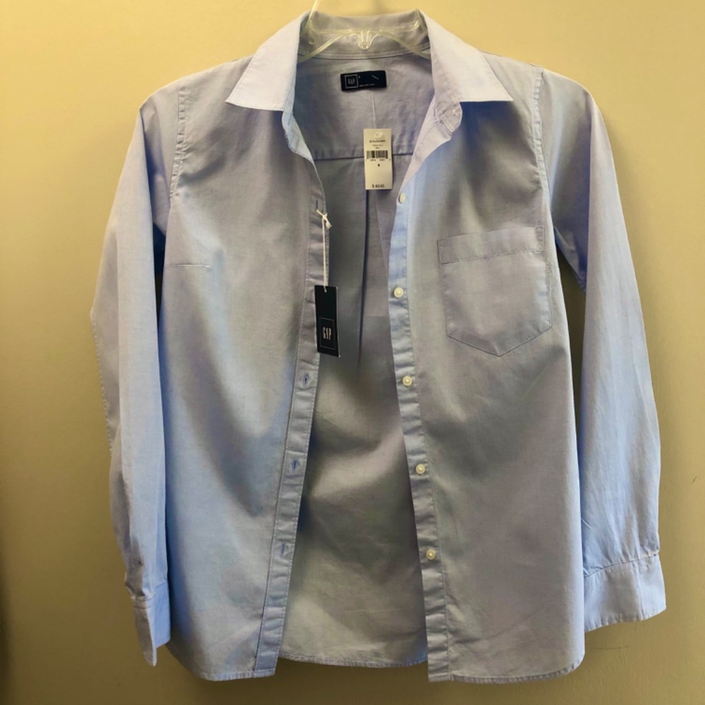 NWT Fitted Boyfriend Cotton Oxford Shirt/Blouse by GAP - Picture 3 of 13